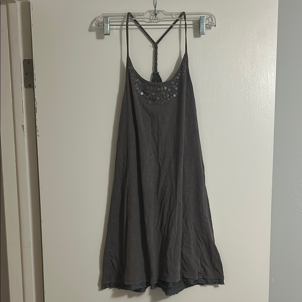 American Eagle Outfitters Gray Sequin Dress